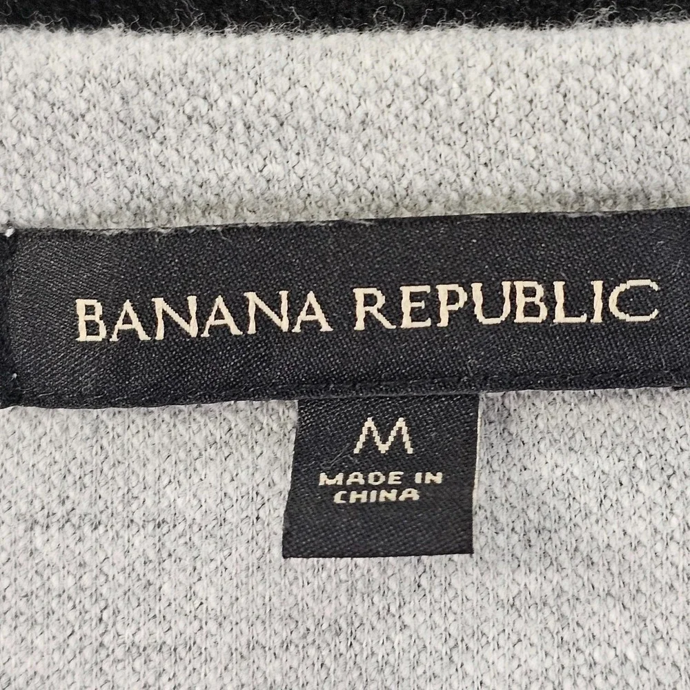 Banana Republic Gray Long Sleeve Cotton Blend Pullover Sweater Men's M
